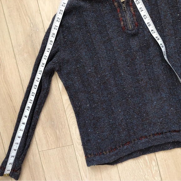 Vintage Woolrich Wool Blend 1/4 Zip Sweater in Indigo Heather Size S - Picture 7 of 11